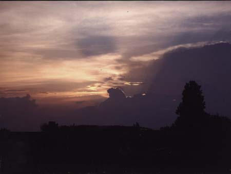 El cielo de Malln al atardecer